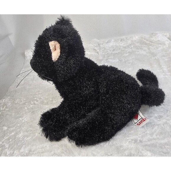 Ganz Webkinz Black Cat Plush Stuffed Animal 9" Soft Toy Kitty Collectible - Picture 3 of 9